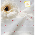 Tecido de bordado de algodão tecido de renda branca
